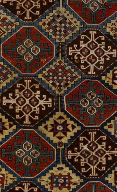 Fine Antique Mogul Kazak Rug 4 7 x 7 7 
