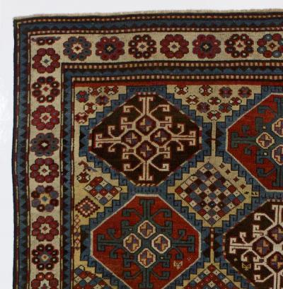 Fine Antique Mogul Kazak Rug 4 7 x 7 7 