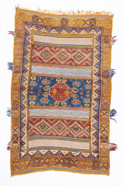 Fine Antique Moroccan Tribal Wool Rug 6 10 x 7 8 