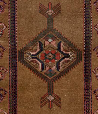 Fine Antique NW Persian Camel Hair Rug 3 8 x 9 8 