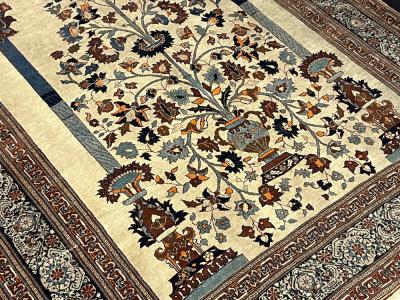 Fine Antique Persian Haji Jalili Tabriz Rug 4 6 x 6 4 