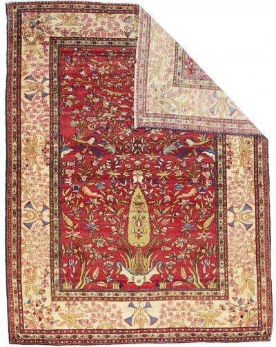 Fine Antique Persian Isfahan Rug 4 7 x 6 0 