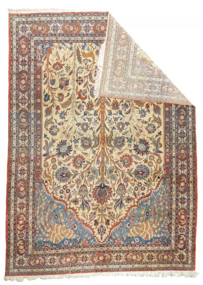 Fine Antique Persian Isfahan Tree of Life Rug 8 5 x 11 8 