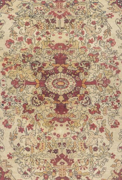 Fine Antique Persian Lavar Kerman SIgned by Master Weaver Rug 46 x 68 