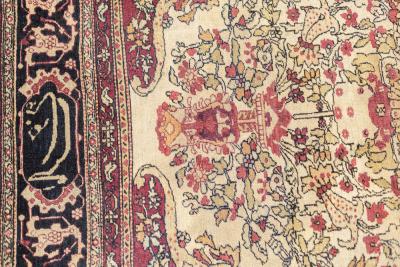 Fine Antique Persian Lavar Kerman SIgned by Master Weaver Rug 46 x 68 