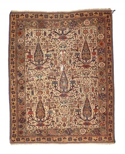 Fine Antique Persian Malayer Wool Rug 4 1 x 5 3 