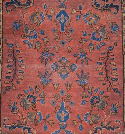 Fine Antique Persian Mohajeran Sarouk Rug 21 x 24