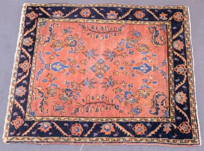 Fine Antique Persian Mohajeran Sarouk Rug 21 x 24