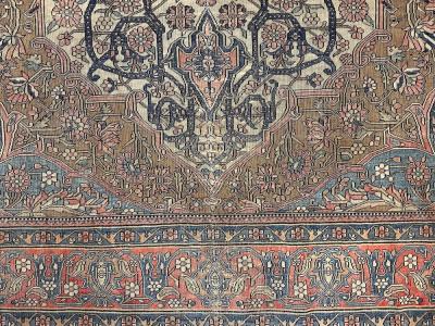 Fine Antique Persian Mohtasham Kashan Rug 4 7 x 6 5 