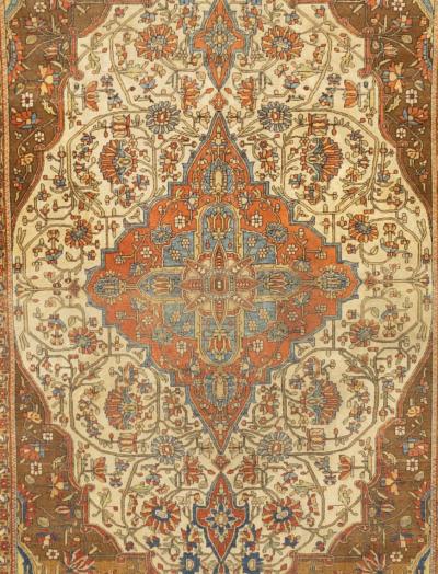 Fine Antique Persian Mohtasham Kashan Rug 4 7 x 6 5 