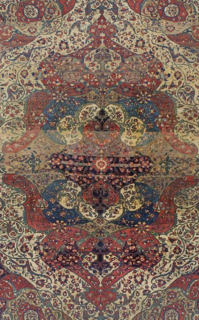 Fine Antique Persian Mohtasham Kashan Rug 6 11 x 10 0 