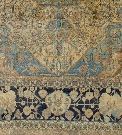 Fine Antique Persian Mohtasham Kashan Rug 9 6 x 11 9 