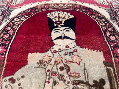 Fine Antique Persian Pictorial Lavar Kerman Rug 2 0 x 2 6 