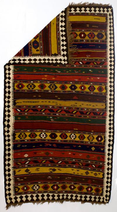 Fine Antique Persian Qashqai Tribal Kilim Rug 510 x 110 