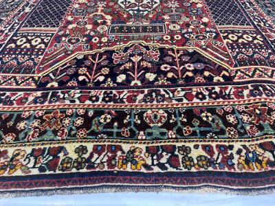 Fine Antique Persian Qashqai Tribal Wool Rug 4 9 x 8 2 