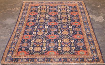 Fine Antique Persian Senneh Wool Rug 4 6 x 6 5 