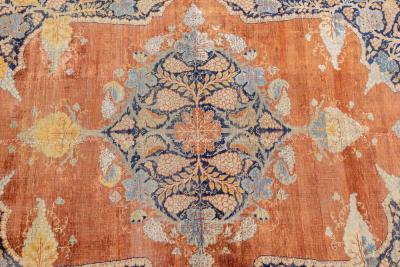 Fine Antique Persian Silk Heriz Rug 3 9 x 5 3 