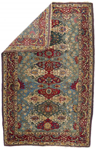 Fine Antique Persian Tehran Rug 4 9 x 7 6 
