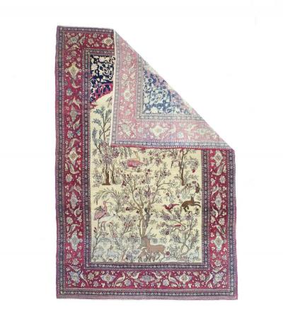 Fine Antique Persian Tehran Rug 4 x 8 x 7 x 1