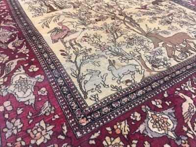 Fine Antique Persian Tehran Rug 4 x 8 x 7 x 1