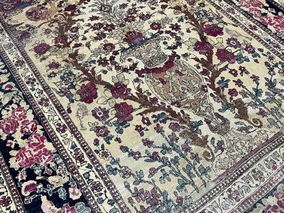 Fine Antique Persian Tehran Rug 4 x 9 x 7 x 4 