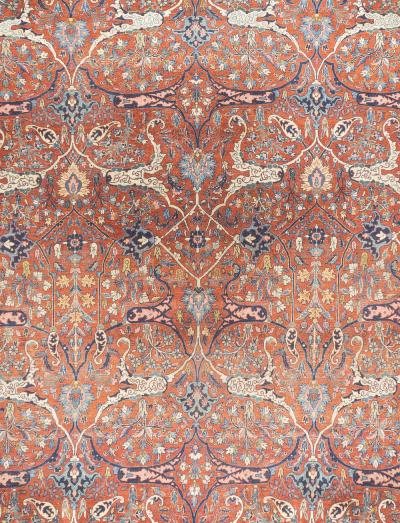 Fine Antique Persian Tehran Rug 8 8 x 11 10 