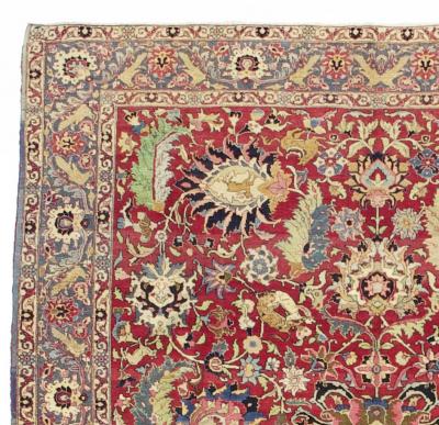 Fine Antique Persian Tehran Wool Rug 6 9 x 9 5 