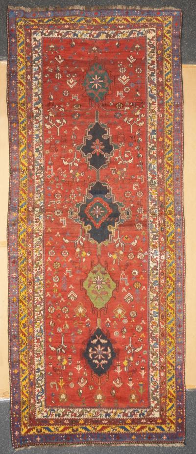 Fine Antique Persian Wool Foundation Lori Hallway Rug 47 x 114 