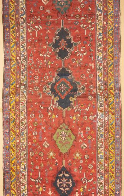 Fine Antique Persian Wool Foundation Lori Hallway Rug 47 x 114 