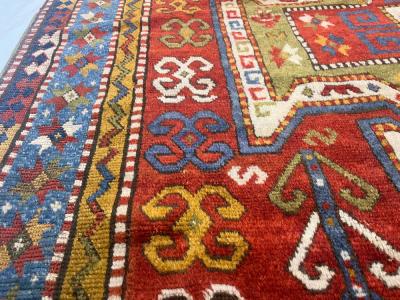Fine Antique Sevan Kazak Rug 5 9 x 7 7 