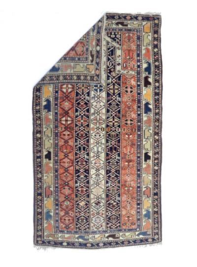 Fine Antique Shirvan Prayer Rug 3 3 x 5 10 