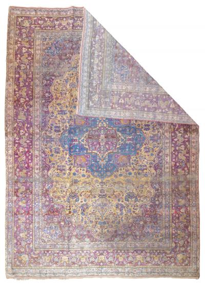 Fine Antique Silk Kashan Rug 7 4 x 10 4 