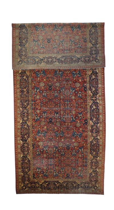 Fine Antique Tabriz Rug 7 8 x 17 4 