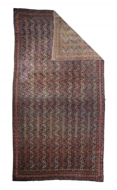 Fine Antique Tribal Qashqai Rug 8 4 x 15 4 