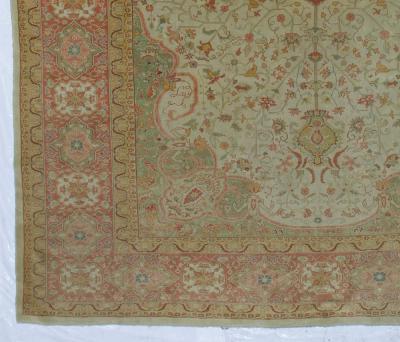 Fine Antique Turkish Borlu Oushak Wool Rug 8 7 x 11 10 