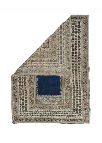 Fine Antique Turkish Giordez Wool Rug 4 1 x 5 8 