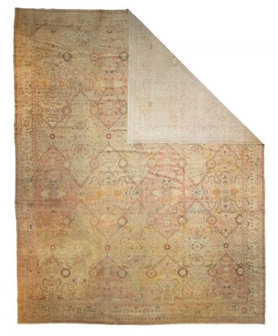 Fine Antique Turkish Oushak Rug 14 6 x 18 7 