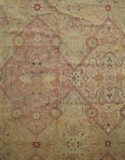 Fine Antique Turkish Oushak Rug 14 6 x 18 7 