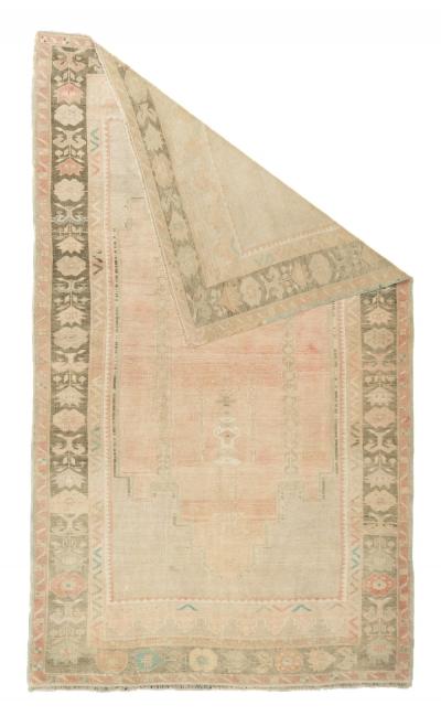 Fine Antique Turkish Oushak Wool Rug 4 8 x 7 9 
