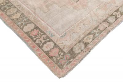 Fine Antique Turkish Oushak Wool Rug 4 8 x 7 9 