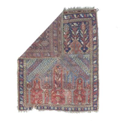 Fine Antique Turkish Wool Rug 3 10 x 4 9 