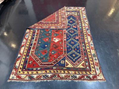 Fine Early Turkish Makri Wool Rug 4 6 x 5 0 