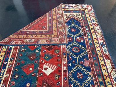 Fine Early Turkish Makri Wool Rug 4 6 x 5 0 