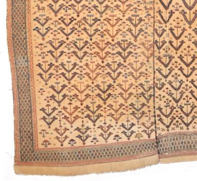 Fine and Rare Antique Verheh Kilim Flat Weave Wool Rug 62 x 63 