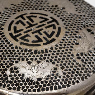 Five Blessings White Brass Brazier