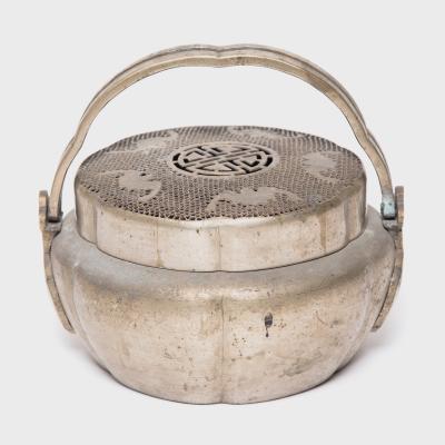 Five Blessings White Brass Brazier