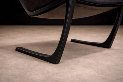 Fixed Commander Armchair in Metal Jorge Zalszupin 1970s