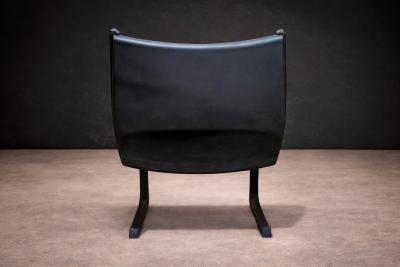 Fixed Commander Armchair in Metal Jorge Zalszupin 1970s