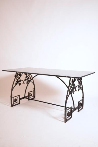 Floral wrought iron console table 1960s 