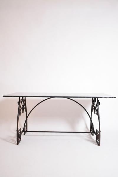 Floral wrought iron console table 1960s 